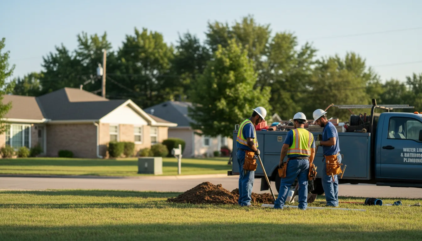 Residential water line and bathroom plumbing service in Castroville, TX